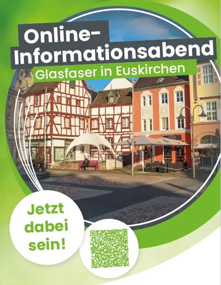 Online-Informationsabend für den anstehenden Glasfaserausbau in Euskirchen
