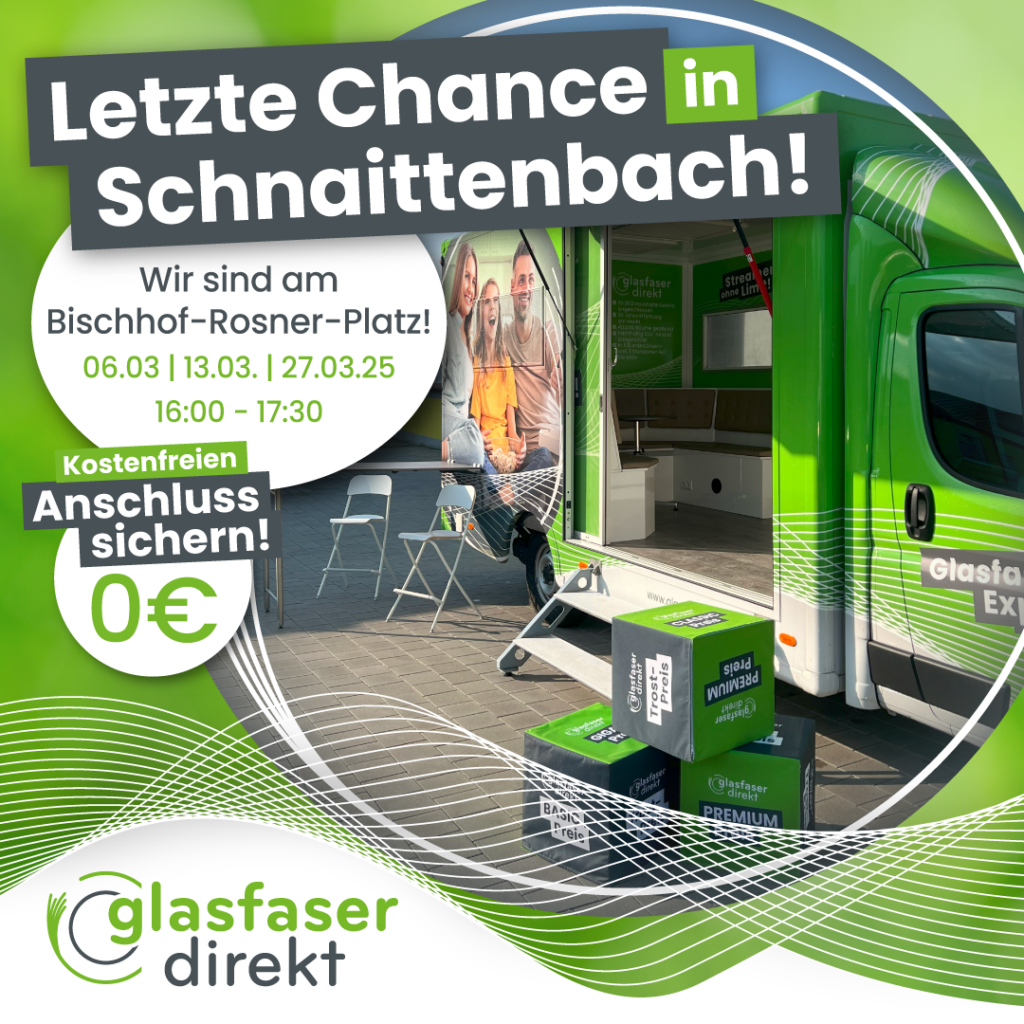 Letzte Chance: Kostenloser Glasfaseranschluss in Schnaittenbach