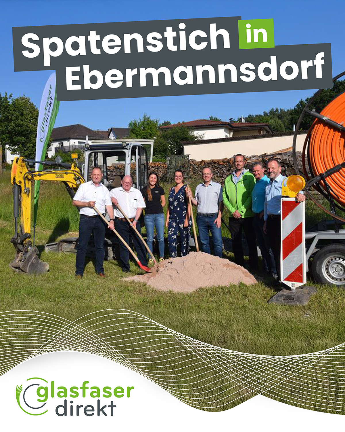 Spatenstich in Ebermannsdorf: Der Glasfaserausbau startet